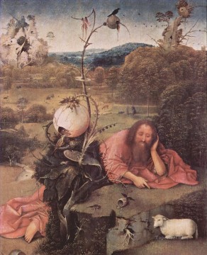st john the baptist in meditation 1499 Hieronymus Bosch Oil Paintings